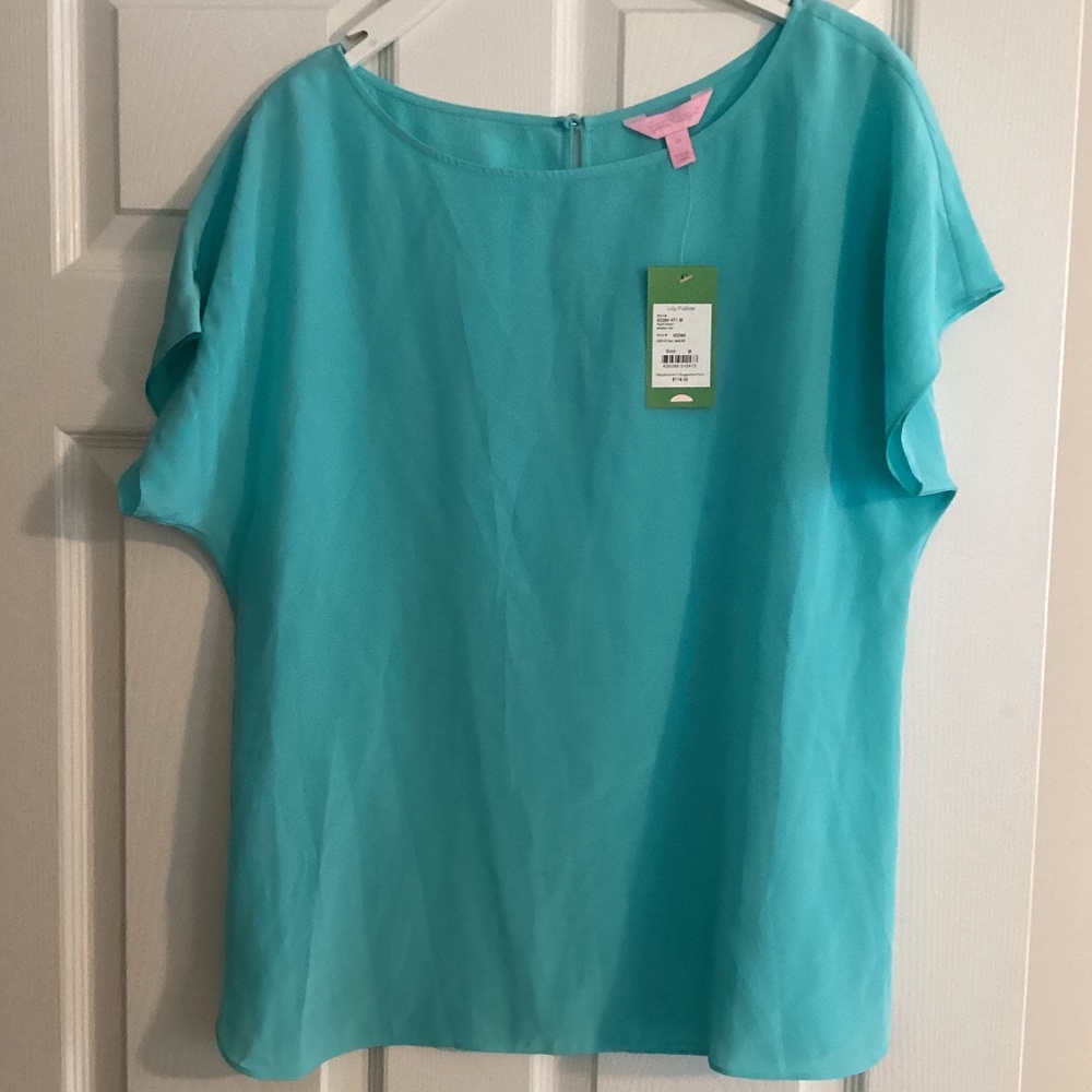 Lilly Pulitzer Silk Short Sleeve Blouse